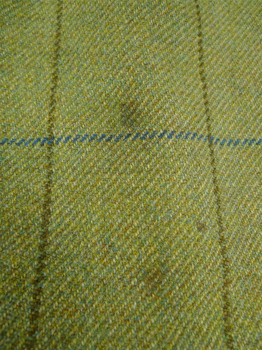 26/1082 dege & skinner 2000 savile row bespoke heavyweight green wp check tweed suit w/ trouser & breeks 45 regular