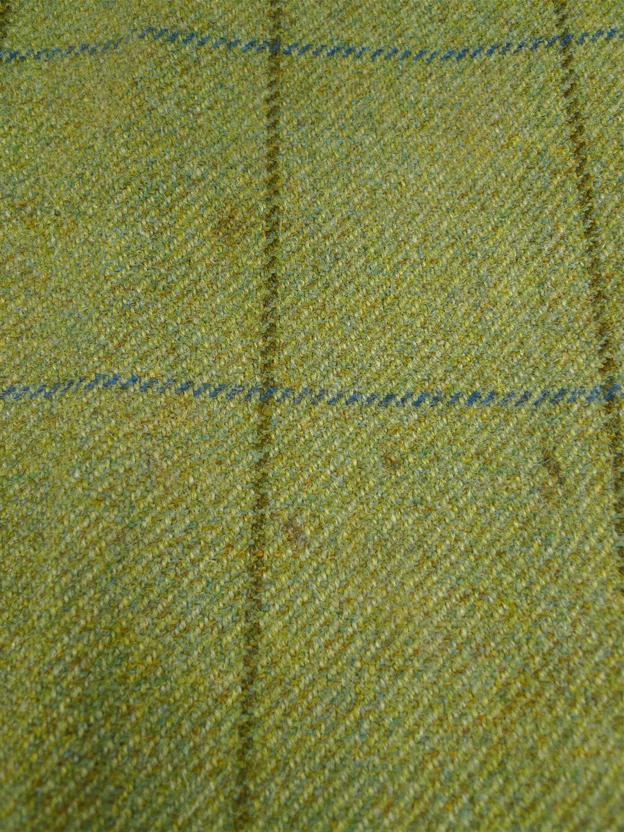26/1082 dege & skinner 2000 savile row bespoke heavyweight green wp check tweed suit w/ trouser & breeks 45 regular