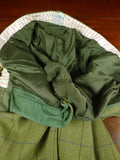 26/1082 dege & skinner 2000 savile row bespoke heavyweight green wp check tweed suit w/ trouser & breeks 45 regular