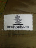 26/1083 vintage dege & skinner 2005 savile row bespoke brown wp check tweed sports jacket 46 regular to long