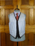 26/1085 vintage 1983 dege & sons savile row bespoke heavyweight charcoal grey pin-stripe 4-piece suit (jkt, vest, 2 pr trs) 40 regular