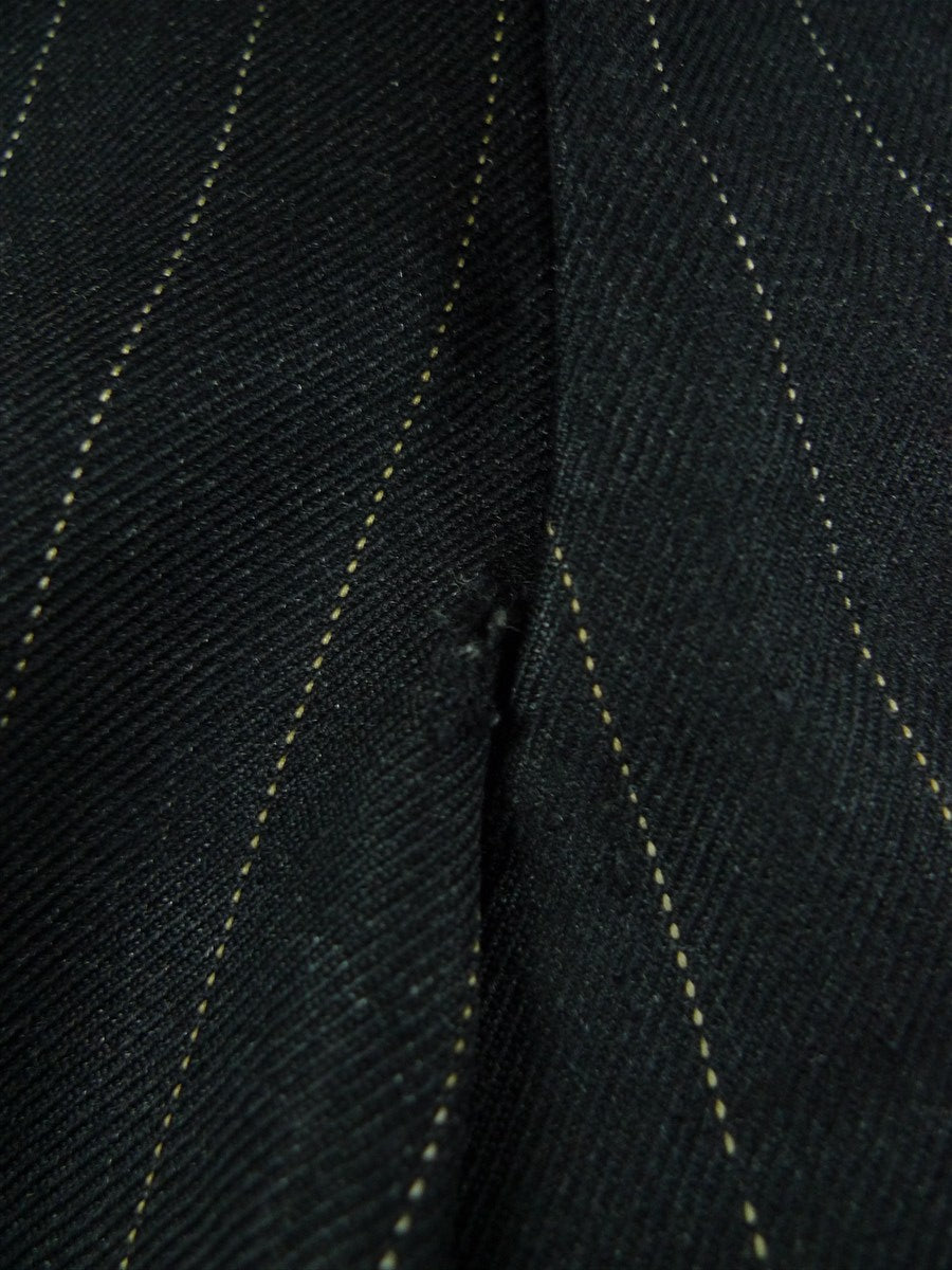 26/1085 vintage 1983 dege & sons savile row bespoke heavyweight charcoal grey pin-stripe 4-piece suit (jkt, vest, 2 pr trs) 40 regular