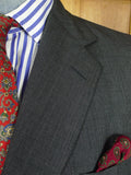26/1087 dege & skinner 2008 savile row bespoke grey nailhead weave worsted suit 48 regular to long (portly cut)