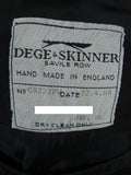 26/1087 dege & skinner 2008 savile row bespoke grey nailhead weave worsted suit 48 regular to long (portly cut)