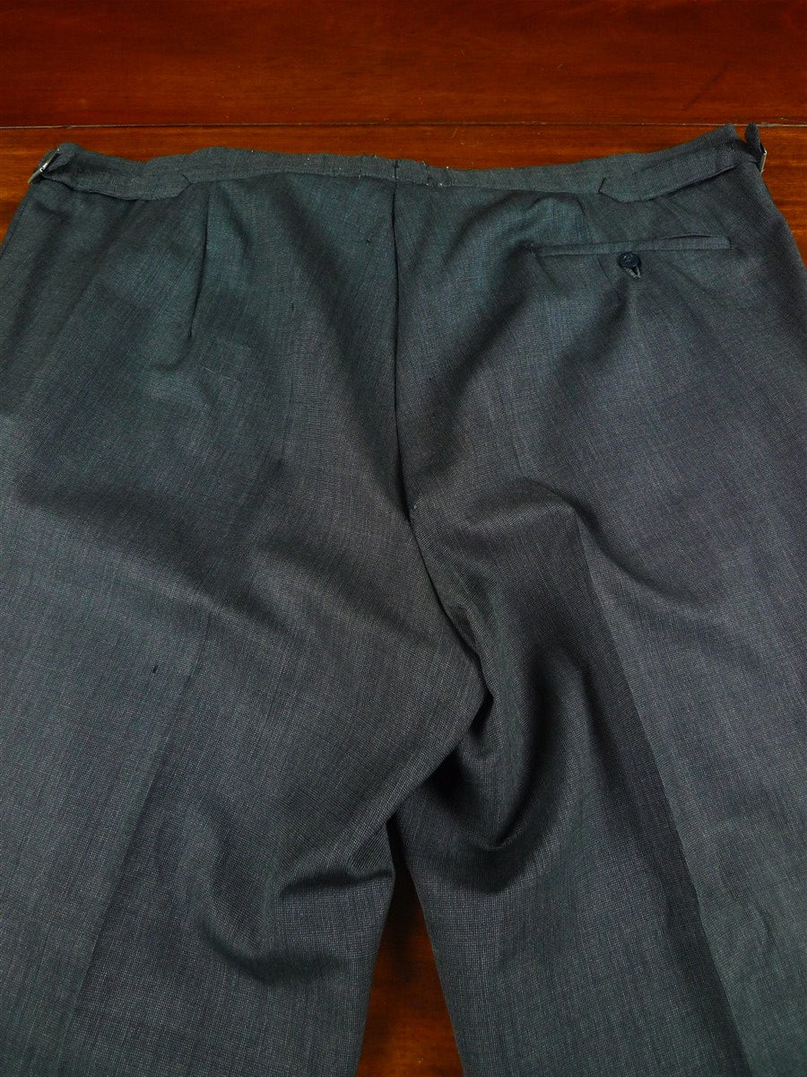 26/1087 dege & skinner 2008 savile row bespoke grey nailhead weave worsted suit 48 regular to long (portly cut)