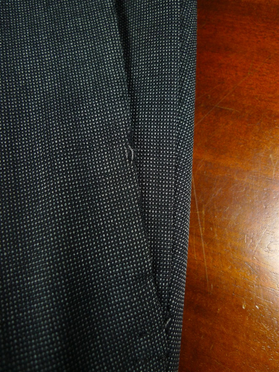 26/1087 dege & skinner 2008 savile row bespoke grey nailhead weave worsted suit 48 regular to long (portly cut)