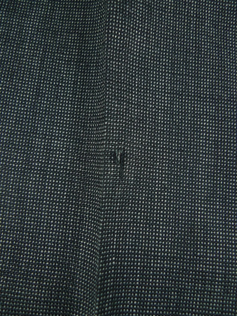 26/1087 dege & skinner 2008 savile row bespoke grey nailhead weave worsted suit 48 regular to long (portly cut)