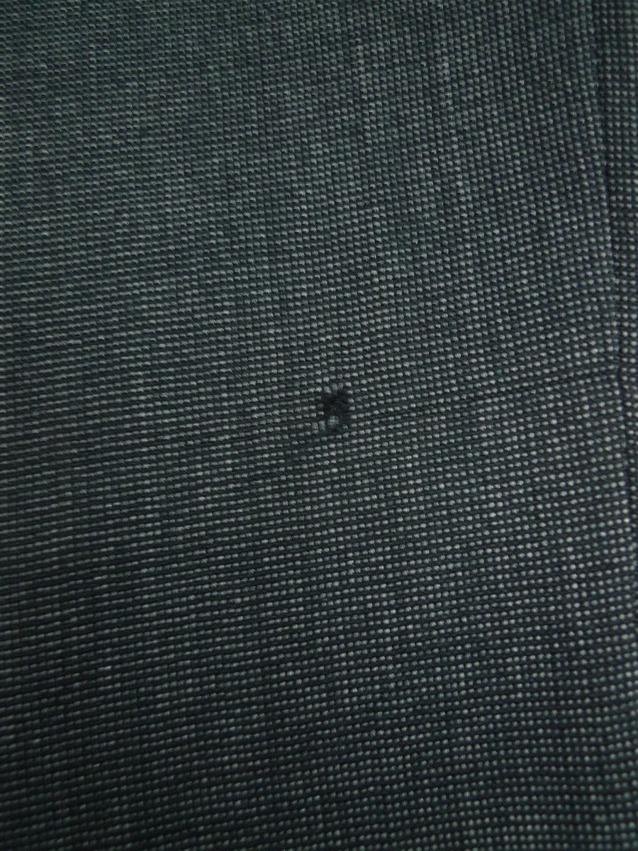 26/1087 dege & skinner 2008 savile row bespoke grey nailhead weave worsted suit 48 regular to long (portly cut)