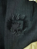 26/1087 dege & skinner 2008 savile row bespoke grey nailhead weave worsted suit 48 regular to long (portly cut)