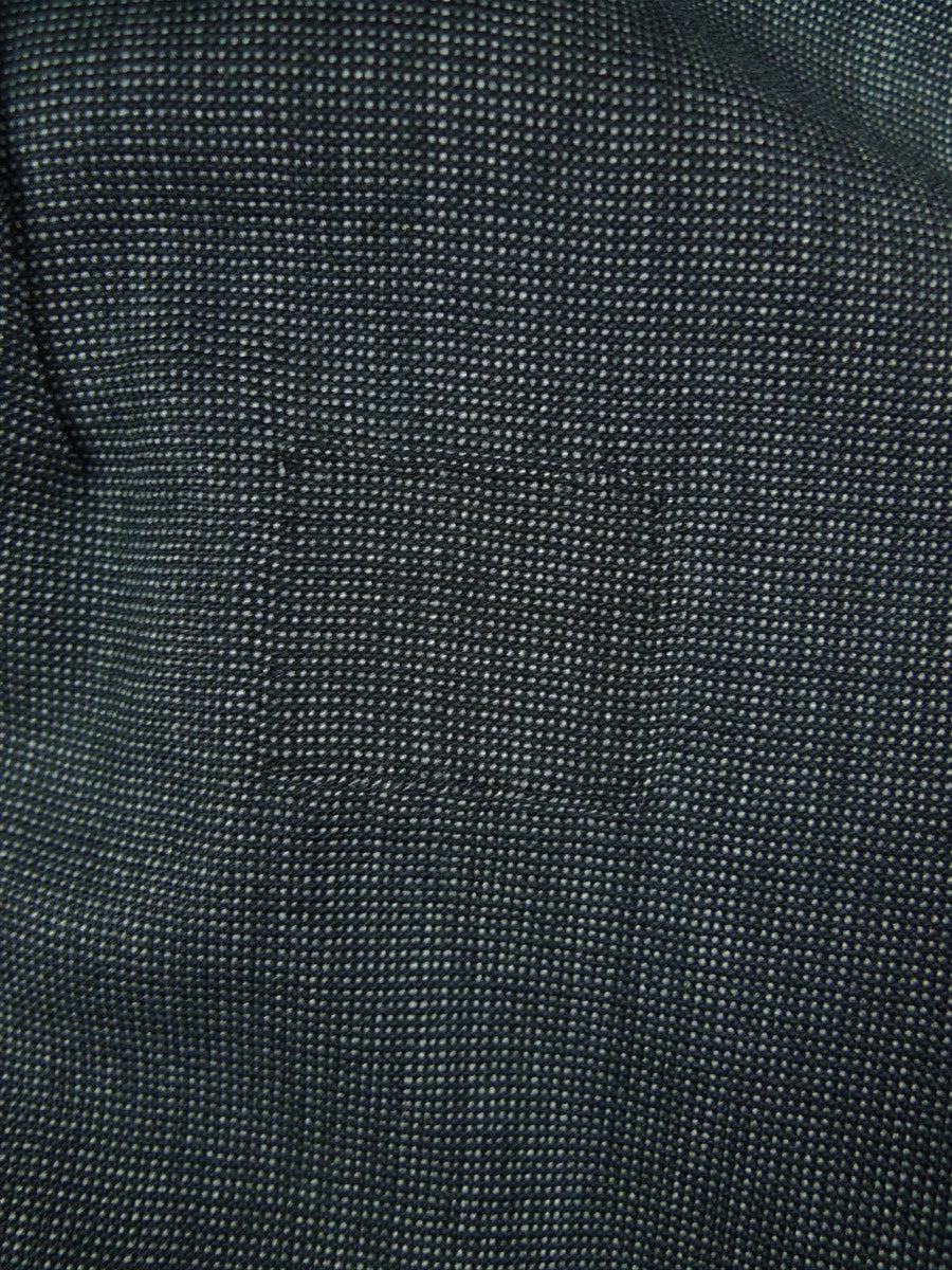 26/1087 dege & skinner 2008 savile row bespoke grey nailhead weave worsted suit 48 regular to long (portly cut)