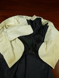 26/1087 dege & skinner 2008 savile row bespoke grey nailhead weave worsted suit 48 regular to long (portly cut)