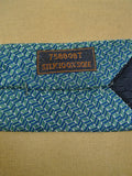 26/1072 immaculate hermes green / blue chevron pattern silk tie 758808T