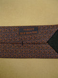 26/1075 immaculate hermes copper pattern silk tie 759031T