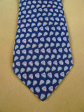 26/1077 hermes blue / grey & red pattern silk tie 5068pa
