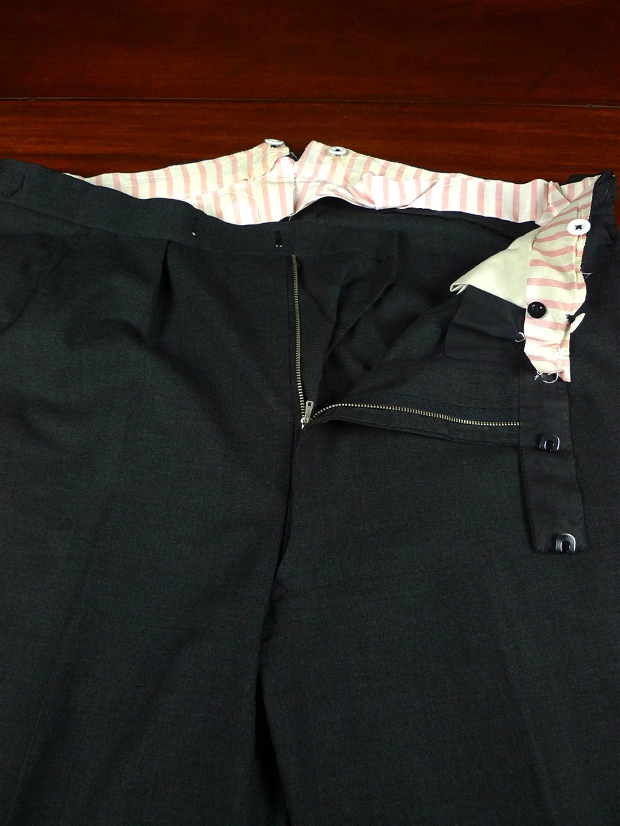 26/1088 dege & skinner 2003 savile row bespoke grey wool trouser 40-44