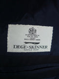26/1080 dege & skinner 2019 savile row bespoke navy blue worsted twill suit 43 regular (portly cut)