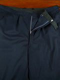 26/1080 dege & skinner 2019 savile row bespoke navy blue worsted twill suit 43 regular (portly cut)