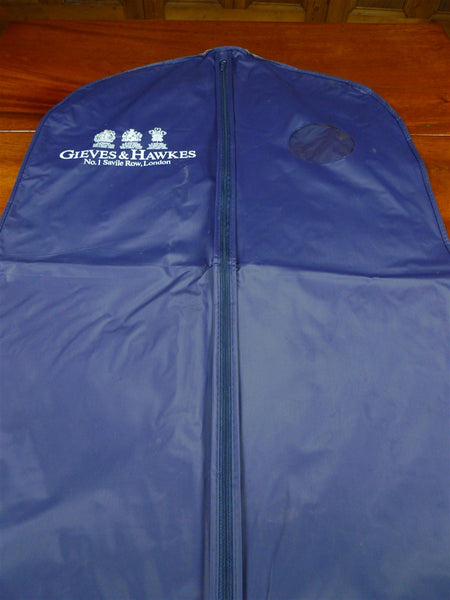 26/1094 immaculate gieves & hawkes savile row bespoke blue suit bag carrier