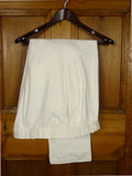 26/1099 kent haste lachter 2018 savile row bespoke cream white cotton chino trouser 38