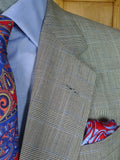 26/1105 Near immaculate daks jermyn street grey / blue prince of wales check wool suit 40 long