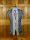26/1105 Near immaculate daks jermyn street grey / blue prince of wales check wool suit 40 long