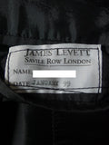 26/1112 vintage 1999 savile row bespoke grey pin-stripe worsted & mohair suit w/ 2 pr trs 43-44 regular