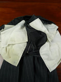 26/1112 vintage 1999 savile row bespoke grey pin-stripe worsted & mohair suit w/ 2 pr trs 43-44 regular