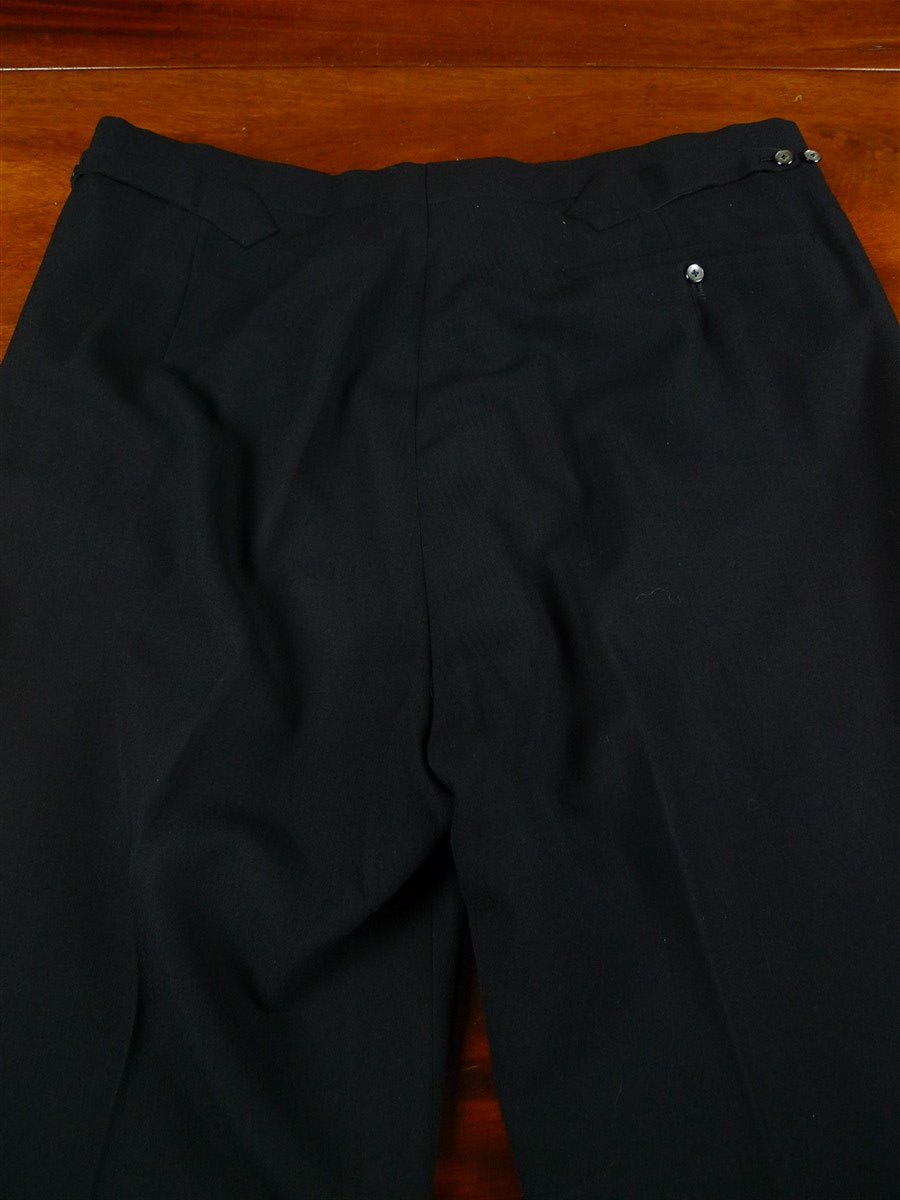 26/1116 immaculate vintage 1989 savile row bespoke heavyweight black wool shawl lapel dinner suit 42 regular to long