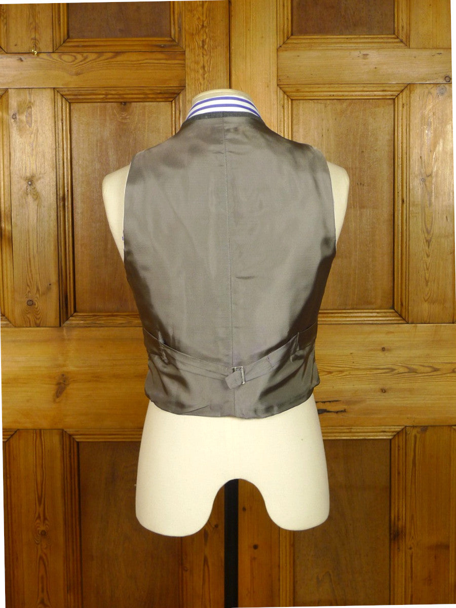 26/1123 immaculate 1950s vintage bespoke tailored grey pick weave morning wasitcoat 36