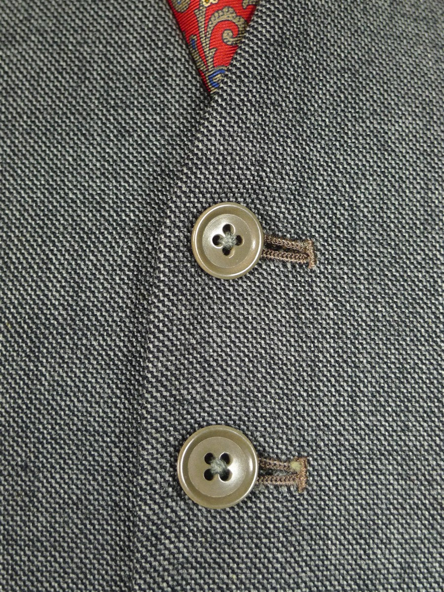26/1123 immaculate 1950s vintage bespoke tailored grey pick weave morning wasitcoat 36