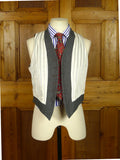 26/1123 immaculate 1950s vintage bespoke tailored grey pick weave morning wasitcoat 36