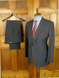26/1118 vintage 1982 savile row bespoke grey pin-stripe worsted & mohair suit 40 regular