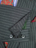 26/1118 vintage 1982 savile row bespoke grey pin-stripe worsted & mohair suit 40 regular