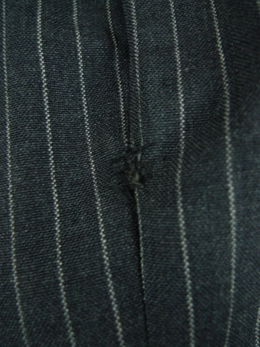 26/1118 vintage 1982 savile row bespoke grey pin-stripe worsted & mohair suit 40 regular