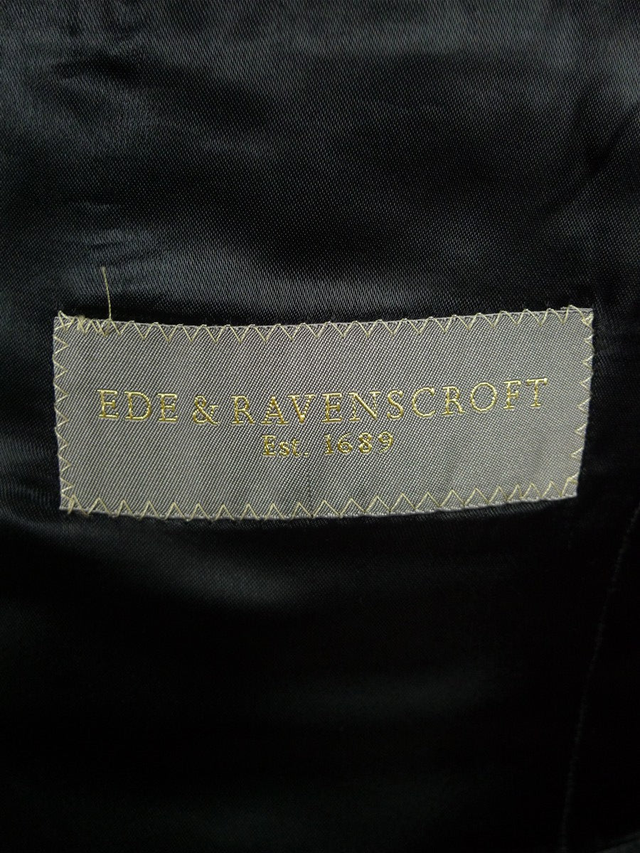 26/1108 immaculate ede & ravenscroft london black herringbone wool morning coat 40 regular