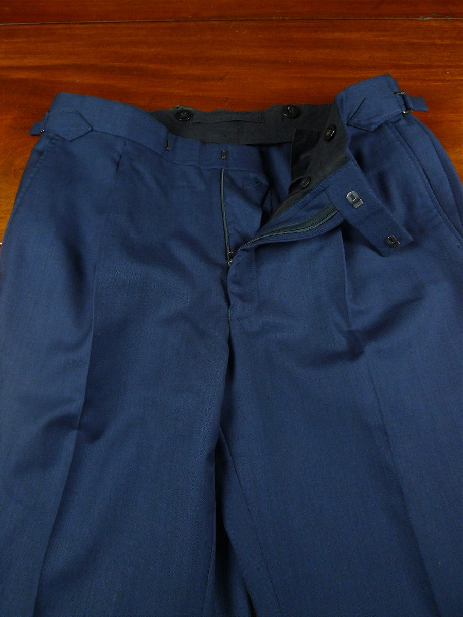 26/1111 near immaculate ede & ravenscroft 2-tone teal blue weave wool suit (rrp £795) 40 regular