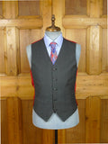 26/1106 apsley mayfair 2010 bespoke canvassed grey worsted 3-piece suit 38 regular