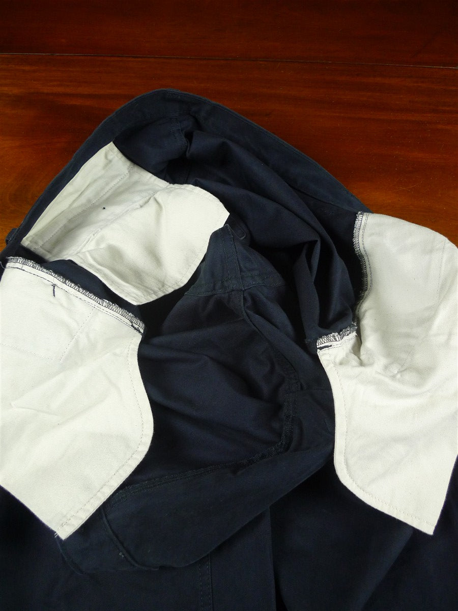 26/1114 community clothing (patrick grant of norton & sons) navy blue relaxed heavyweight cotton twill chino (rrp £125) 40