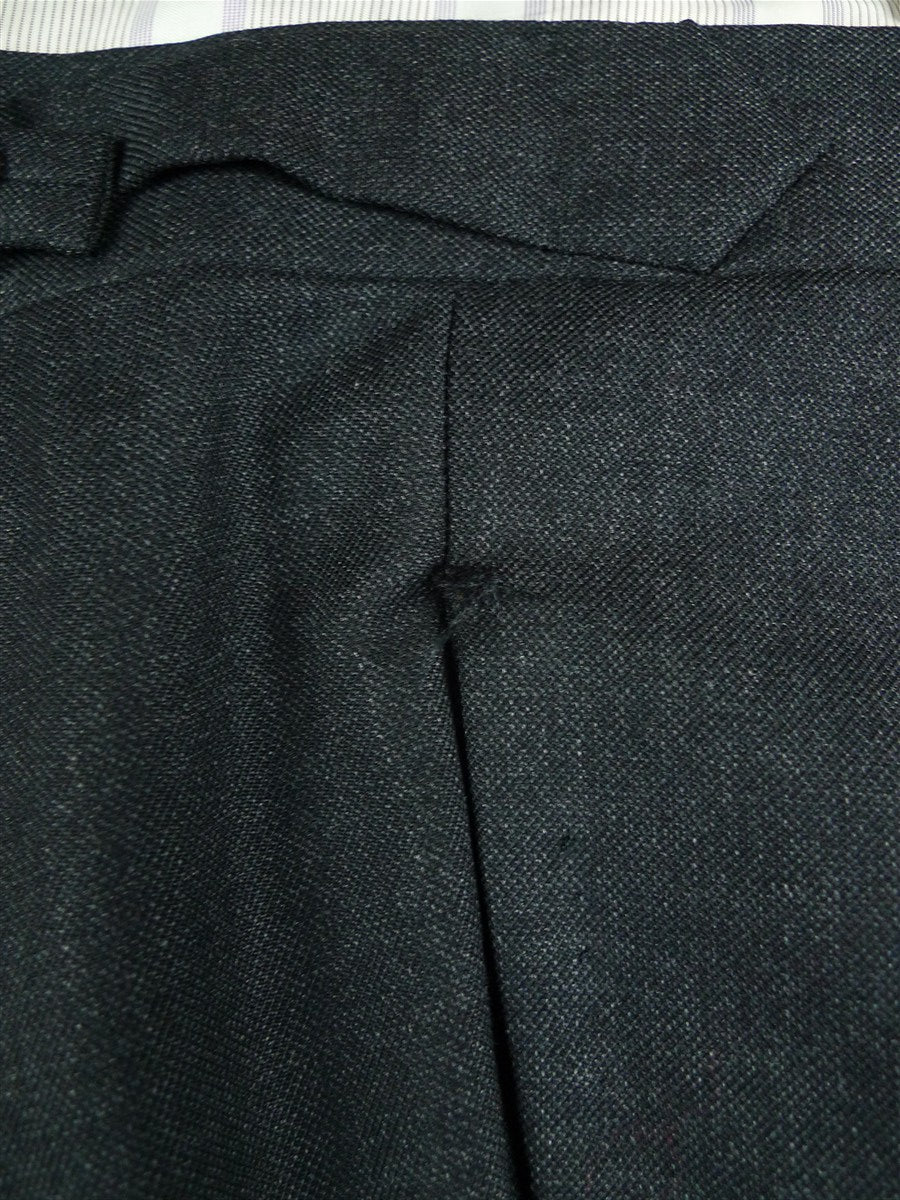 26/1124 h. huntsman & sons 2003 savile row bespoke grey worsted trouser 38