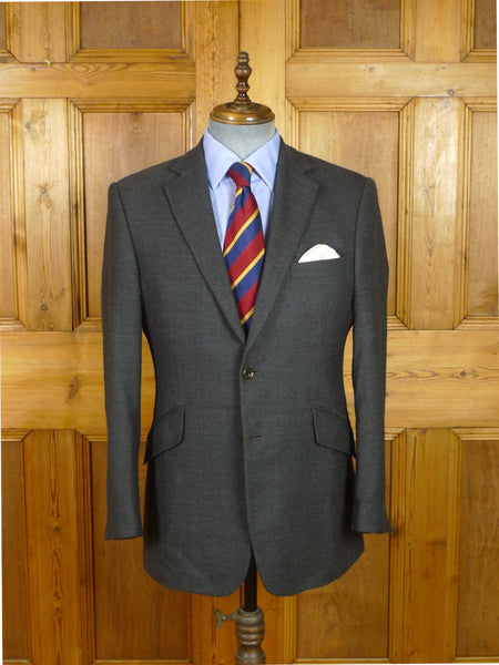 26/1110 near immaculate ede & ravenscroft grey wool sports jacket blazer w/ horn buttons (rrp £400) 40 regular