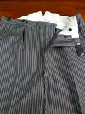 26/1109 near immaculate vintage 1983 savile row bespoke high-rise 'cashmere stripe' worsted morning trouser 34-38