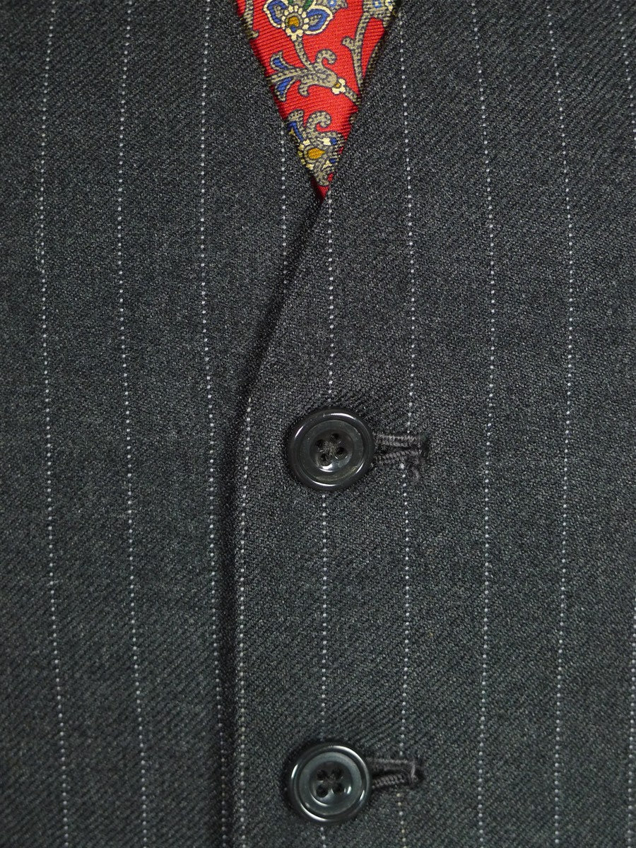 26/1133 vintage dege & sons 1978 savile row bespoke grey pinstripe worsted waistcoat & trouser 39 regular