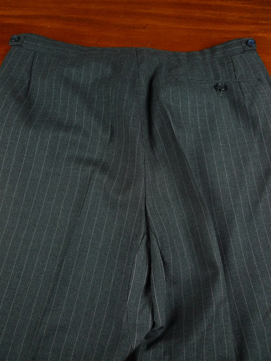26/1133 vintage dege & sons 1978 savile row bespoke grey pinstripe worsted waistcoat & trouser 39 regular