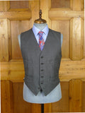 26/1134 vintage dege & sons 1991 savile row bespoke grey pick weave worsted waistcoat & trouser 41 regular