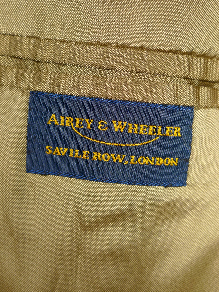 26/1136 immaculate airey & wheeler savile row bespoke green / brown wp check tweed sports jacket 48 short