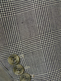 26/1128 vintage airey & wheeler savile row bespoke grey glen check worsted flannel suit 50 short