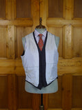 26/1132 vintage airey & wheeler savil row bespoke navy blue pin-stripe heavyweight worsted 3-piece suit 46 short