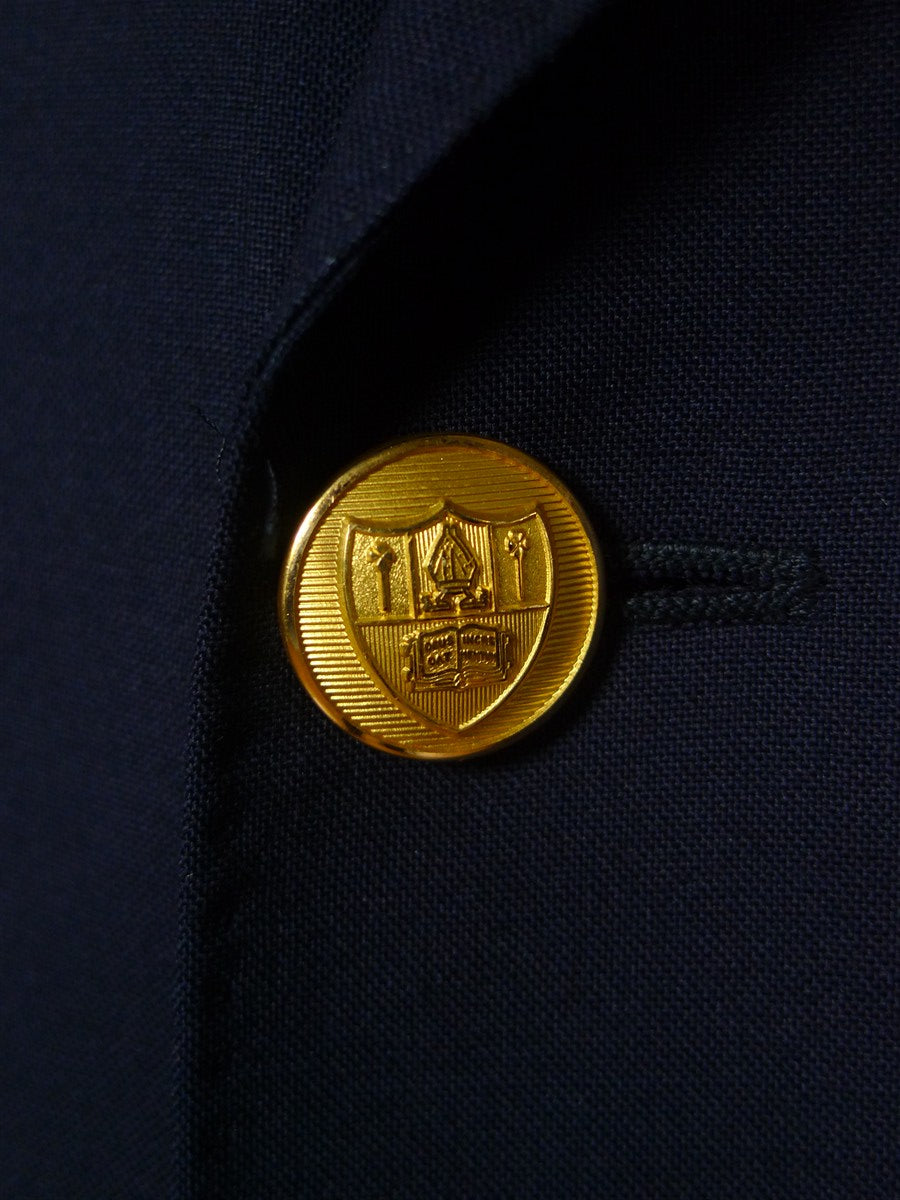 26/1137 immaculate ede & ravenscroft navy blue d/b wool blazer 46 regular