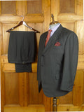 26/1127 vintage airey & wheeler savile row bespoke grey pin-stripe worsted & mohair suit 48 short