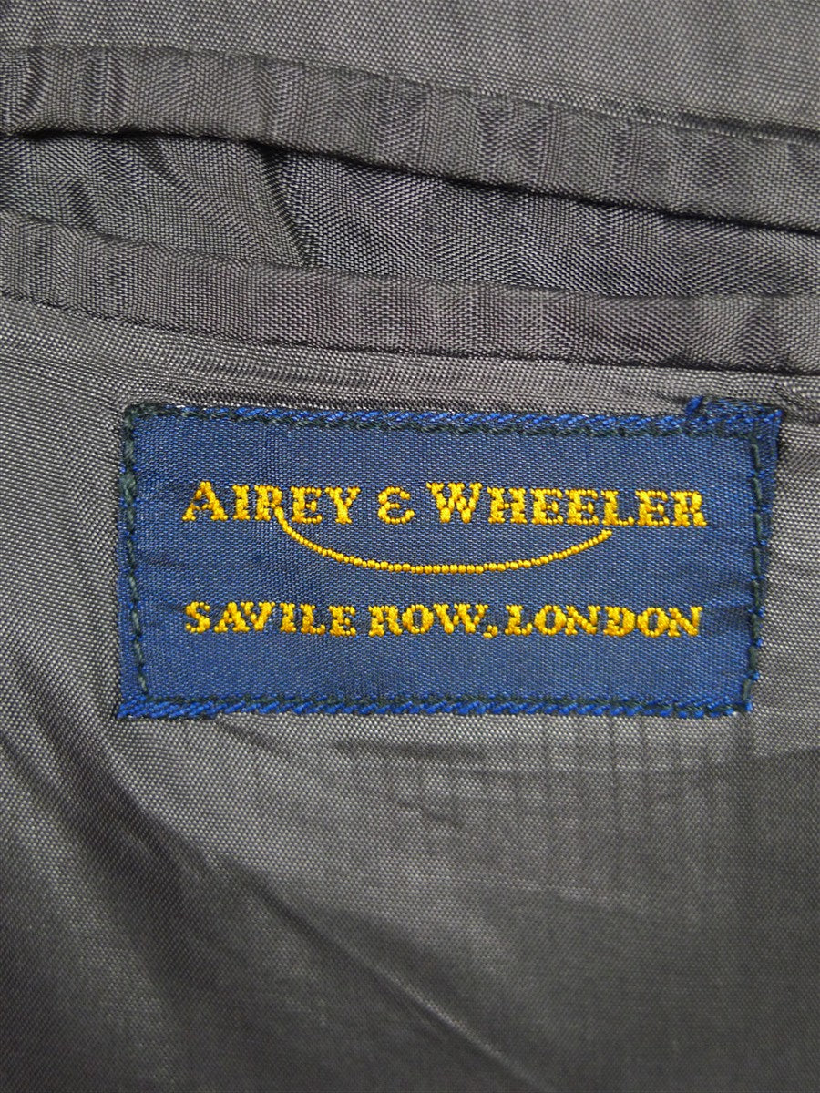 26/1127 vintage airey & wheeler savile row bespoke grey pin-stripe worsted & mohair suit 48 short